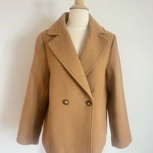 H&M Women's Tan Pea Coat Size Small
